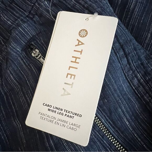 Athleta Women’s 14 Cabo Textured Wide Leg Pant NWT - Picture 5 of 8